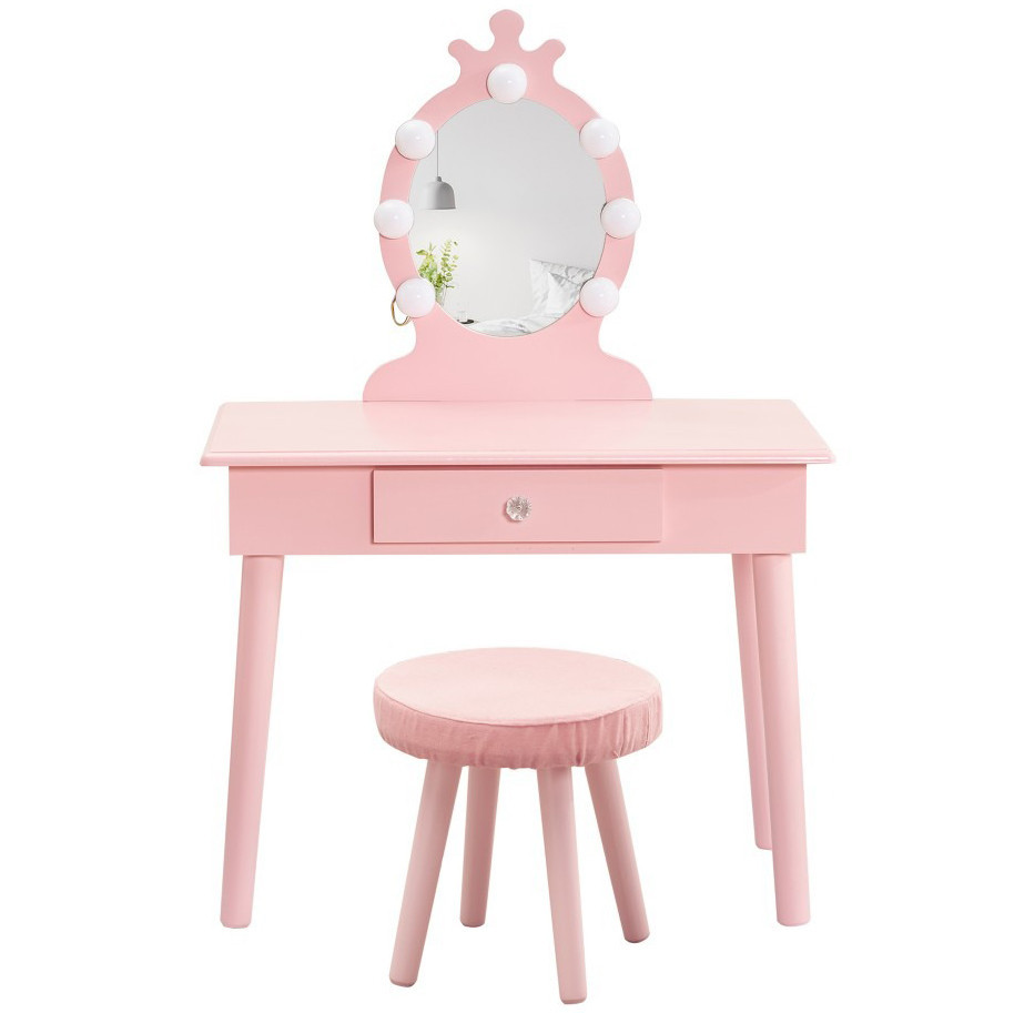 Туалетный столик с зеркалом и подсветкой + табурет Bonro В-084 стол косметический Киев - изображение 1