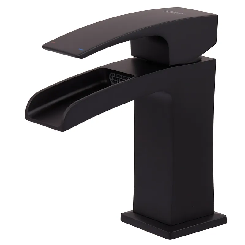 Смеситель для умывальника Koer KB-14007-05 водопад черный KR3447 Харьков - изображение 1