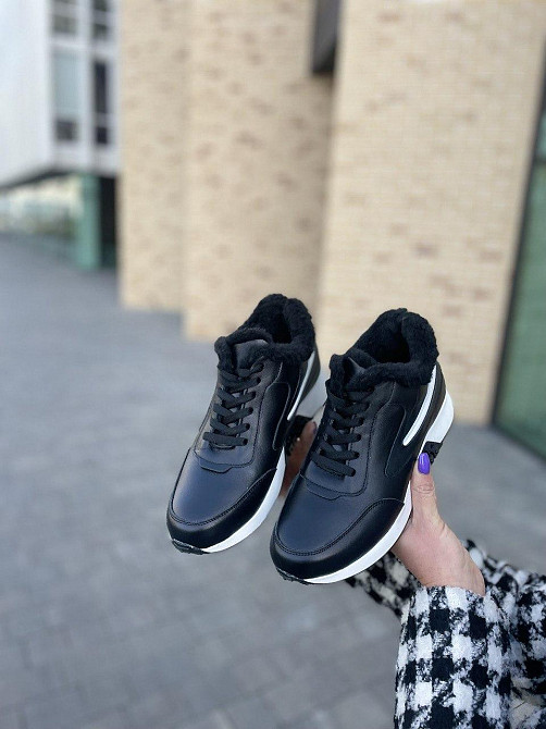 Ditas Кроссовки женские DITAS черный/белый натуральная кожа+замша зима 38р.39р.40р. (5312) Коломия - фото 2