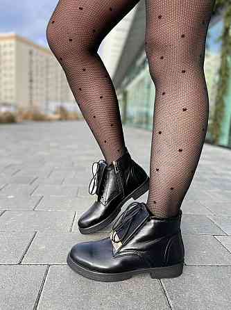 Olli Черевики жіночі OLLI чорні натуральна шкіра зимові высота 10см размер 39 (3256) Коломия
