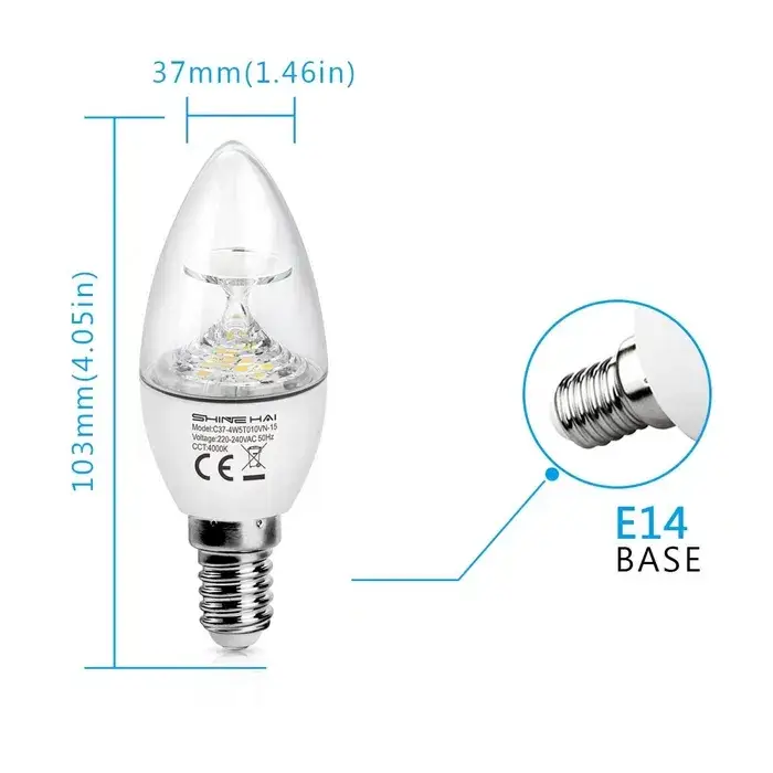 Світлодіодна лампочка SHINE HAI SES E14 4000K 4,5 Вт Ціна за 1шт Київ - фото 4