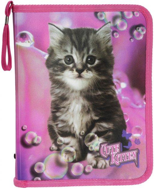 Папка для зошитів на блискавці "Class" об'ємна, " Cute Kitten", 30*190*250 мм, PP, 5627-21C, шт Київ - фото 1
