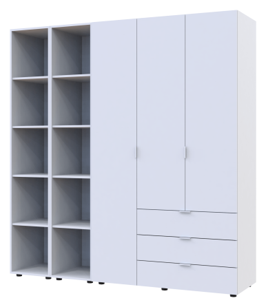 Комплект шкафов для одежды Doros Гелар (3 шт.) 192,6х49,5х203,4 см Белый (DRS-011174) Днепр