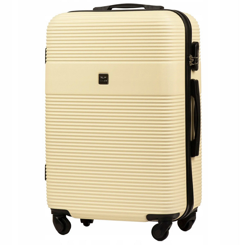 Валіза пластикова WINGS 5398 середня 65 см молочно-біла Київ - фото 1