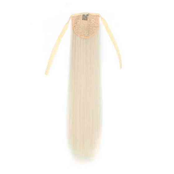 Шиньйон накладний хвіст на стрічці Didaka пряме волосся 60 см "Блонд" Вінниця