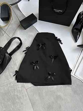 Женская трендовая юбка с бантиками костюмка Одесса