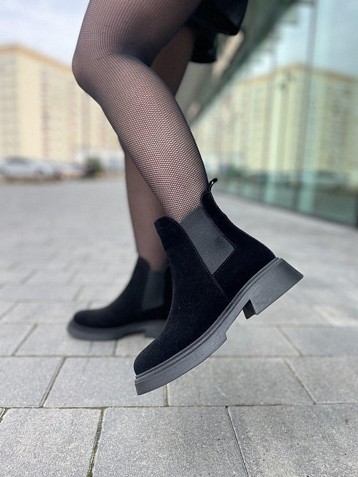 Жіночі черевики GREMMY чорні натуральна замша висота 15см (36-40) (5392) Коломыя - изображение 2