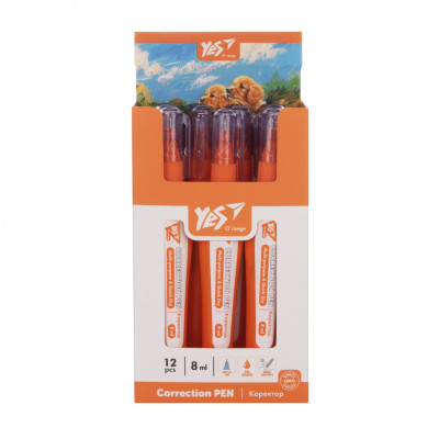 Коректор Yes ручка Orange Line, 8 мл (340113) Вінниця - фото 2