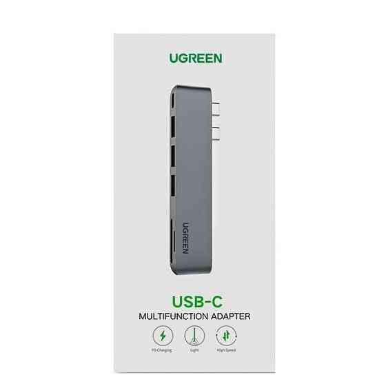 USB-Хаб UGREEN CM251 Dual USB-C To HDMI+3*USB 3.0 A+Type C Female Converter Одесса