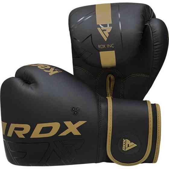 Боксерські рукавиці RDX F6 Kara Matte Golden 6 унцій (капа в комплекті) Кам'янське