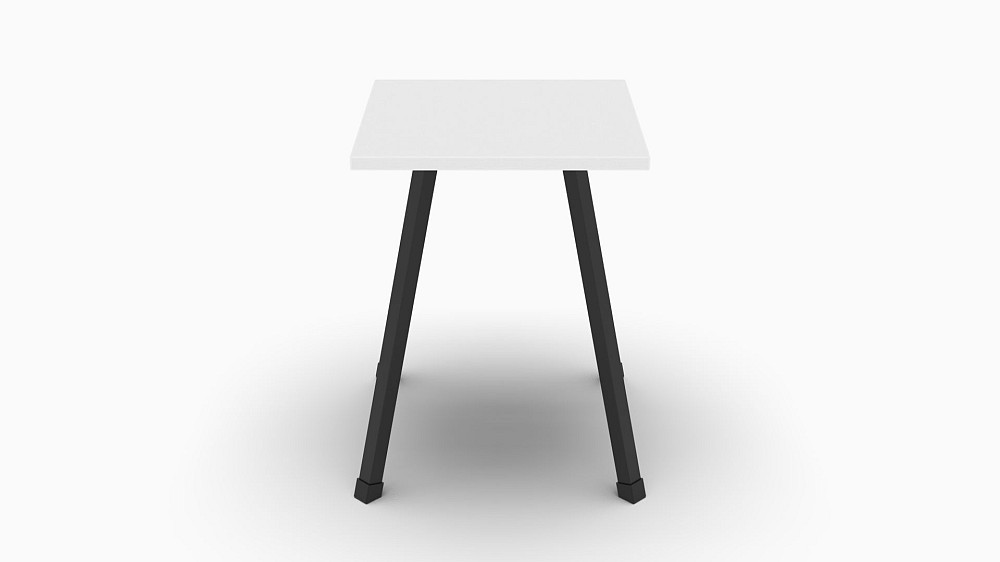 Табурет кухонный Ferrum-decor 430x320x320 Черный металл ДСП Белое 16 мм (FRD-104639) Днепр - изображение 2