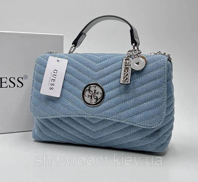 Жіноча сумка на плече Guess (121) блакитна Київ - фото 1