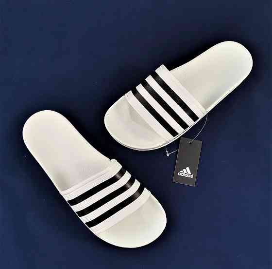 Мужские Белые Шлёпанцы Adidas Сланцы Тапочки Адидас (размеры: 41,42,44,45) Днепр