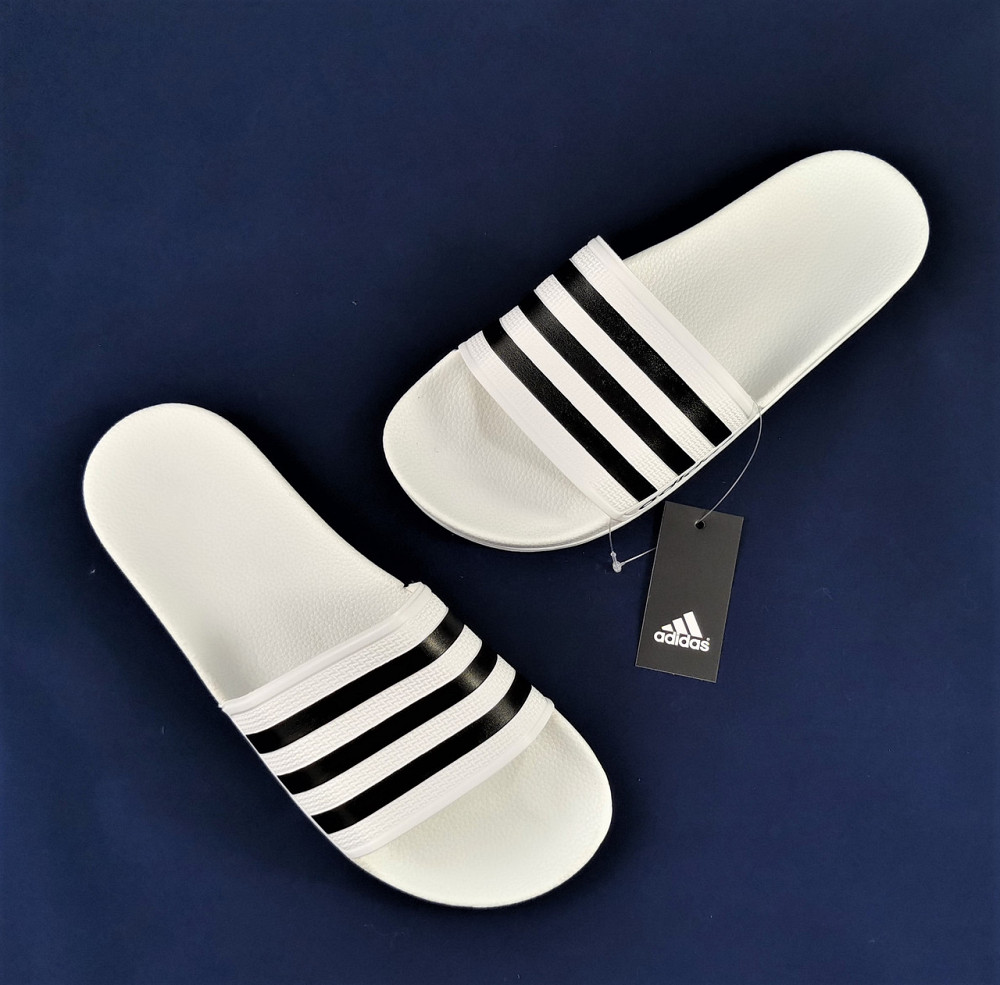 Мужские Белые Шлёпанцы Adidas Сланцы Тапочки Адидас (размеры: 41,42,44,45) Днепр - изображение 2