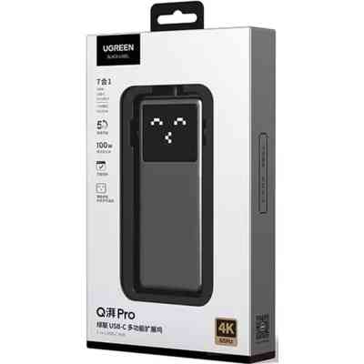 Концентратор Ugreen USB-C 7-in-1 3xUSB + 1xUSB-C + HDMI + RJ45 + PD 100W CM888 gray (45155) Винница