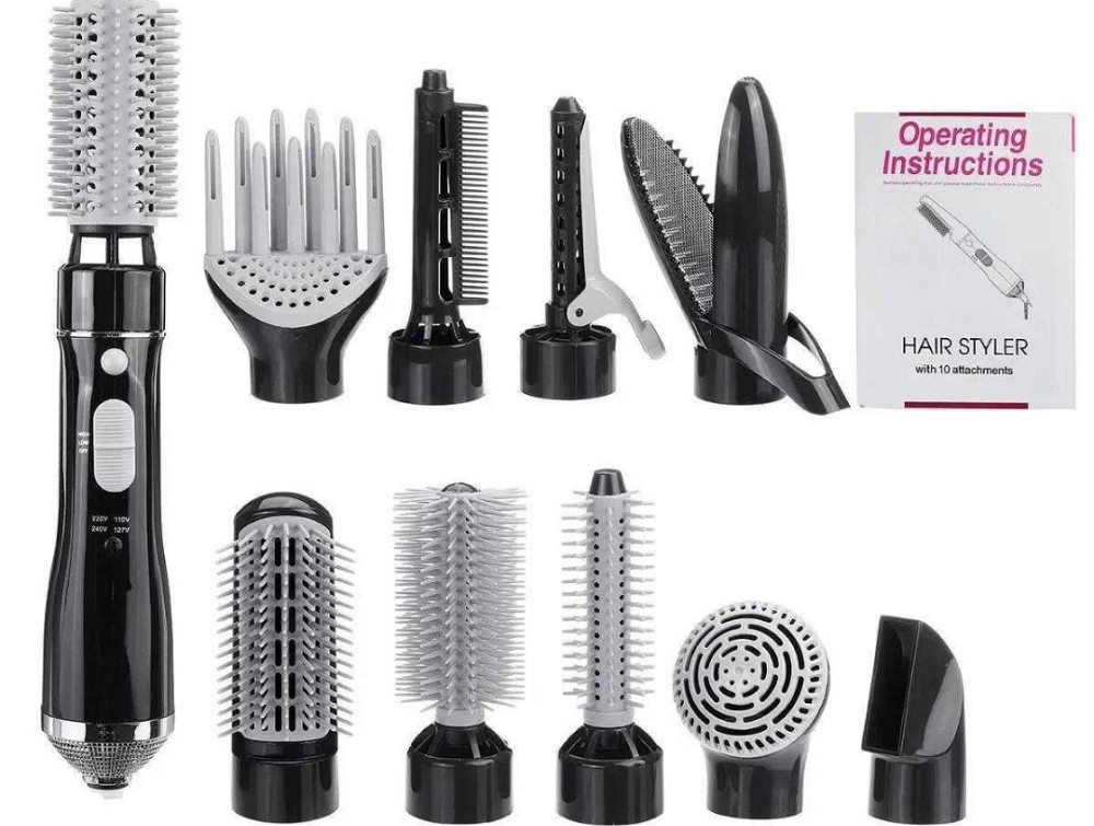 Стайлер 10 в 1 Hair Styler Fullcome 87010, 10 насадок, 850 Вт. Харків - фото 6