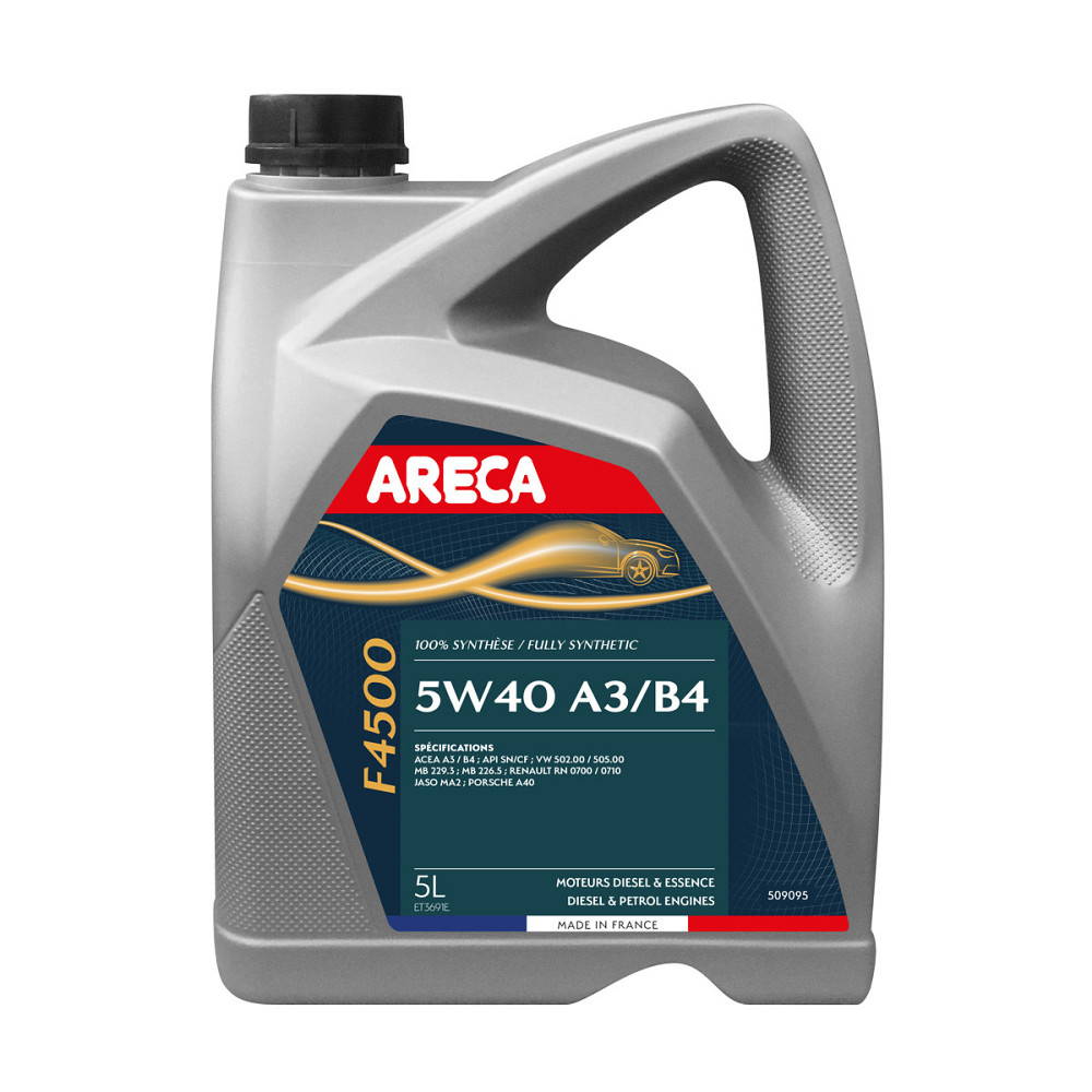 ARECA F4500 5W-40 5 л — повністю синтетична моторна олива для бензинових і дизельних двигунів Ковель - фото 1