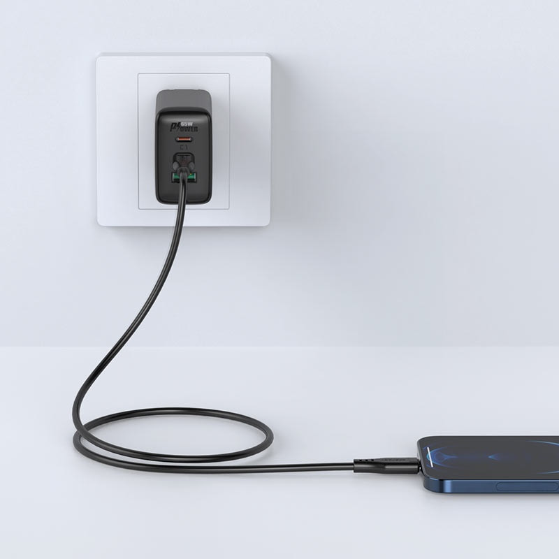 Кабель USB 2.0 Type-C-Lighting, 1,2 м, 3.0A, TPE C3-01 Black Acefast Вінниця - фото 5