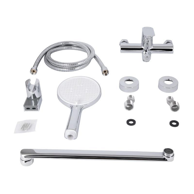 Смеситель для ванны с длинным поворотным изливом, c душевым гарнитуром Qtap Evia QTEVI260CRM47579 Chrome Харьков - изображение 5