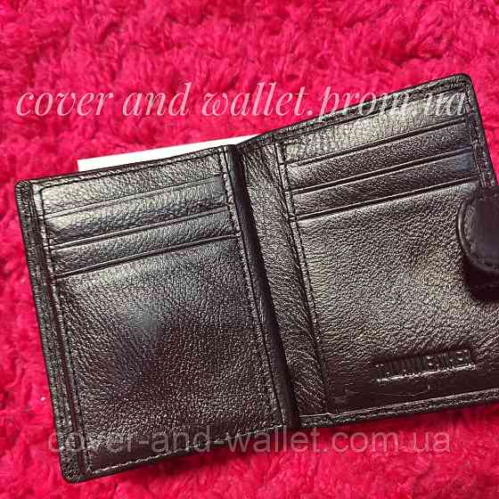 Черная кожаная кредитница для авто документов и ID карти ST Leather Киев
