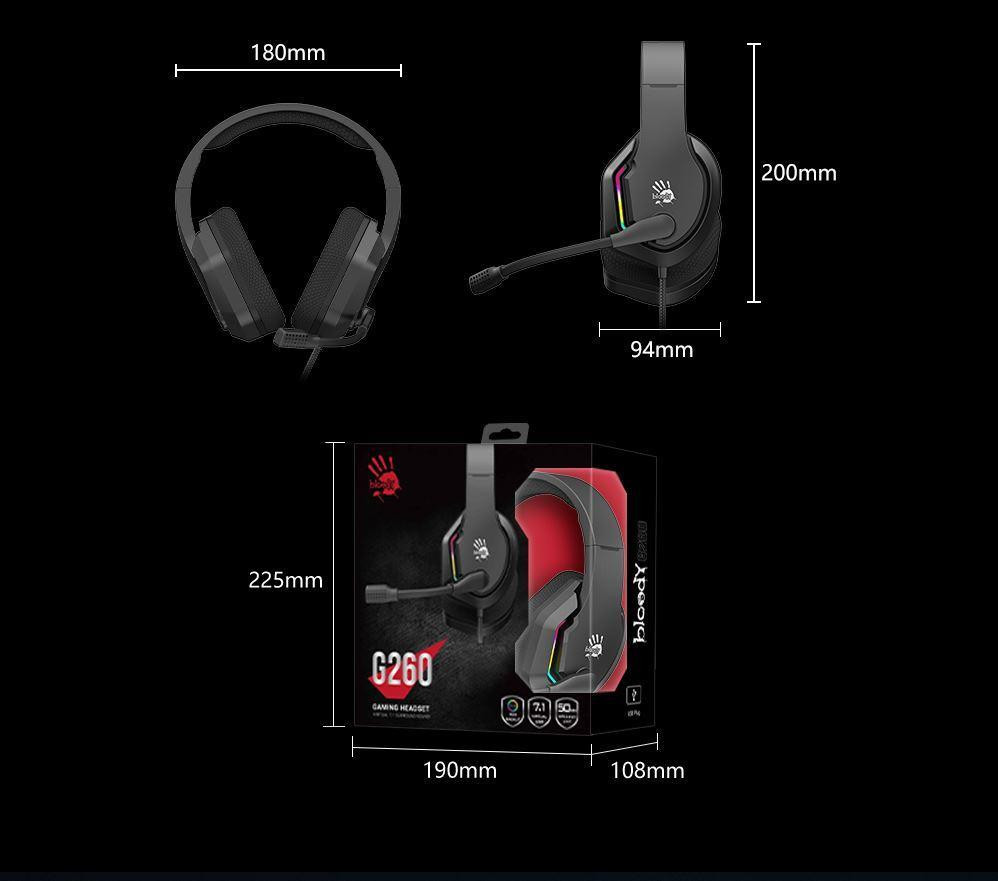 Гарнітура A4Tech Bloody G260 Black Чорний Харьков - изображение 1
