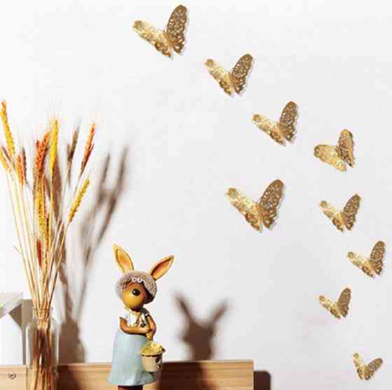 Метелики золоті декоративні - в набір 12шт. Київ