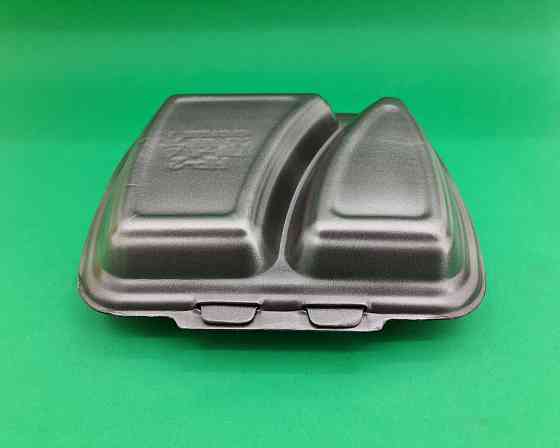 Ланч-бокс з спіненого полістиролу з кришкою (250*210*70) чорний HP-2 (125 шт) Харків