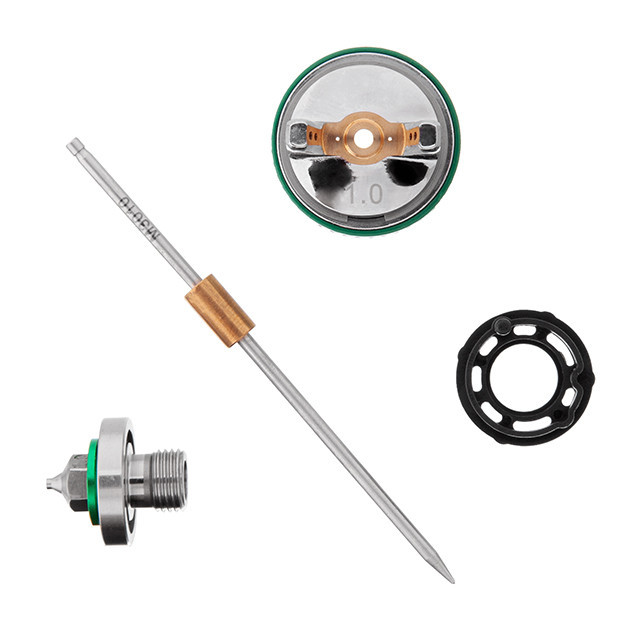 Комплект форсунки 1,0 мм для фарбопульта HVLP II mini PT-0128 (дюза, повітряна головка, голка) INTERTOOL PT-2106 Київ - фото 1