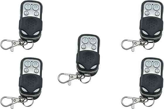 Набор из 5 универсальных пультов 433.92 МГц фиксированный код для автоматических ворот черный Киев
