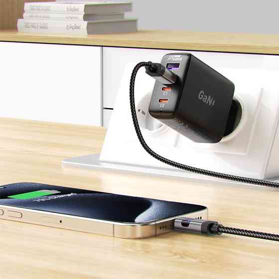 Кабель ACEFAST C15-04 USB-A to USB-C zinc alloy digital display braided charging data cable Black Одеса