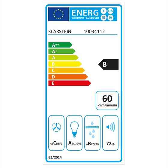 Вытяжка Gloria работа на вытяжке 60 см 580 м³/ч Стеклянный экран RGB LED нержавеющая сталь серебристый/черный Ровно