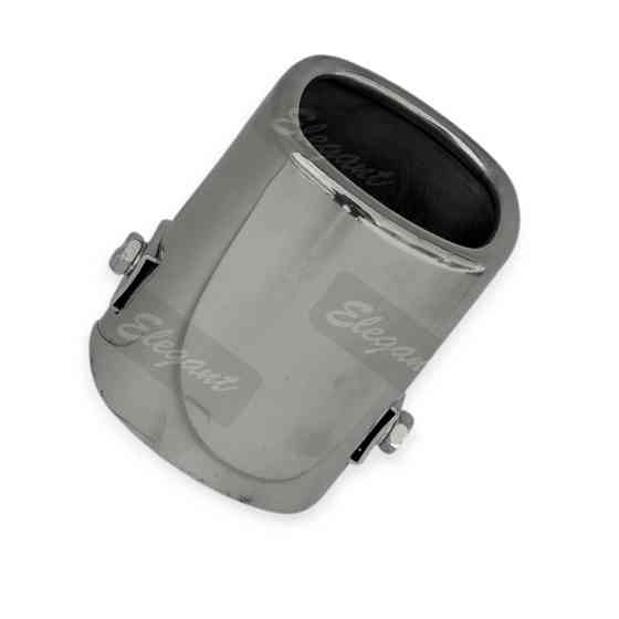 Насадка глушник хром d 51мм, l 80мм, зовнішні 57х65мм (0619) Мукачево