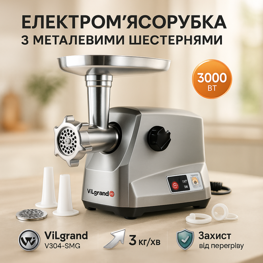 Електрична м'ясорубка багатофункціональна 2 швидкості, Електром'ясорубка побутова з насадкою для кебабу XB-60 Львів - фото 17