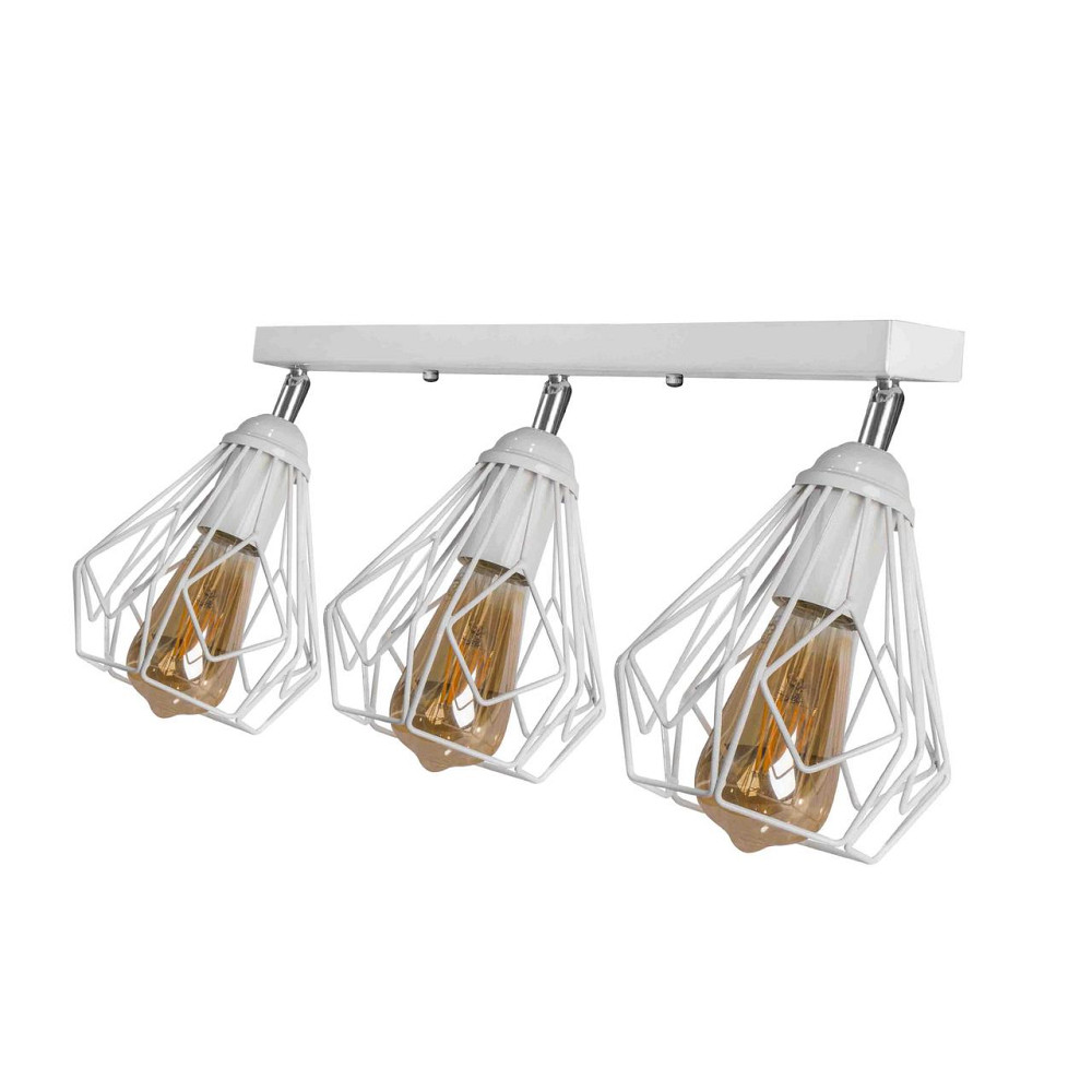 Стельовий поворотний світильник лофт Е27-3 Milan NL 5381-3 W Київ - фото 3