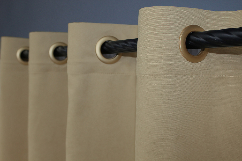 Комплект штор на люверсах VR-Textil Микровелюр SPARTA № 1192ш 150х270 см 2 шт Бежевый (37-0162) Киев - изображение 8