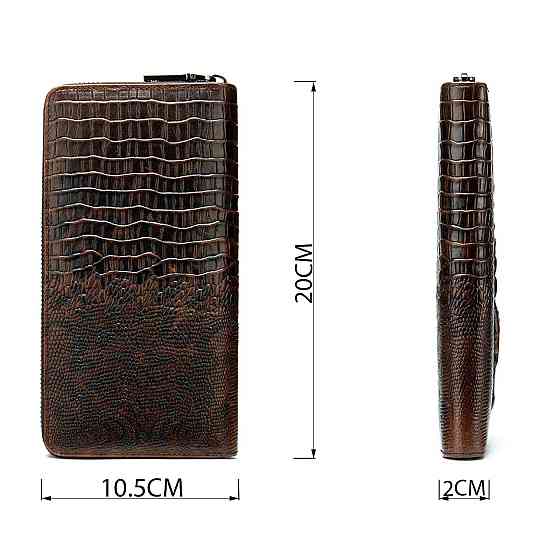 Мужской клатч с силуэтом каймана 20235 Vintage Коричневый Киев