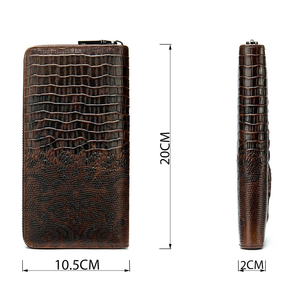 Мужской клатч с силуэтом каймана 20235 Vintage Коричневый Киев - изображение 3