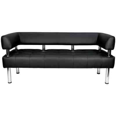 Диван офисный Примтекс плюс Tonus 03 D-5, 1600 мм, экокожа, black (Tonus 03 D-5) Винница