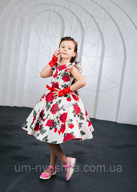 Пышное нарядное платье с цветочным принтом Кривой Рог - изображение 2