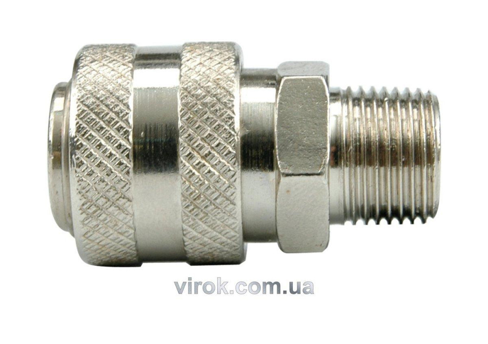 Швидкорознімне з'єднання VOREL з зовнішньою різьбою 1/4" [20/120] Одеса - фото 1