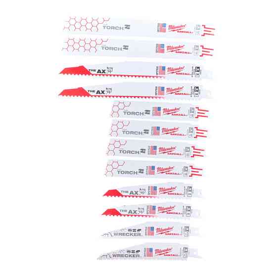 Набор полотен для сабельных пил SAWZALL MILWAUKEE, (12шт), пластиковый футляр Одесса