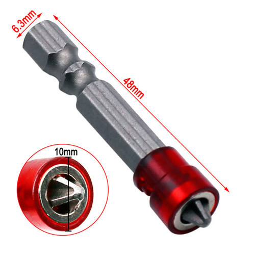 Набір магнітних біт з обмежувачем PH2, 10 шт, 6-гранні насадки для шуруповерта Київ - фото 3