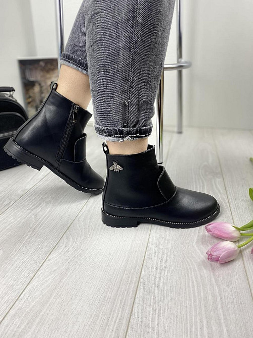 Черевики жіночі Avelina чорні еко-шкіра розмір 36 (23,5 см) і 40 (26 см) (A7025-35) Коломыя - изображение 7