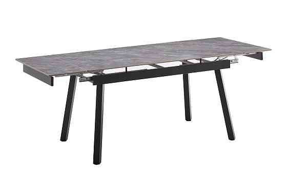 Стіл Бастіон 140(+30+30)*80,чорн/керам Армані грей Київ