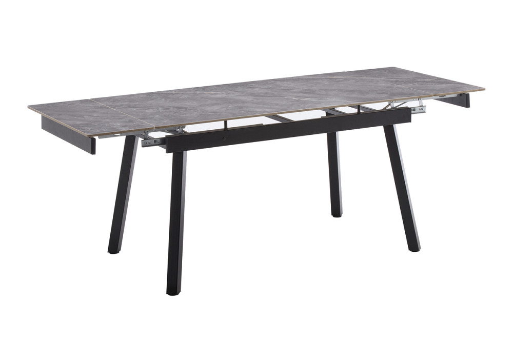 Стіл Бастіон 140(+30+30)*80,чорн/керам Армані грей Київ - фото 1