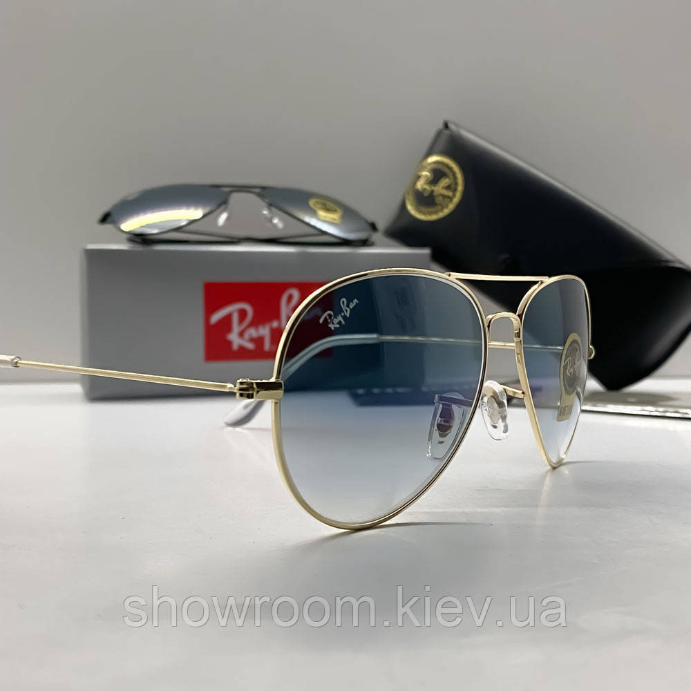 Жіночі сонцезахисні окуляри RAY BAN 3025 aviator gold gradient (2901) Київ - фото 3
