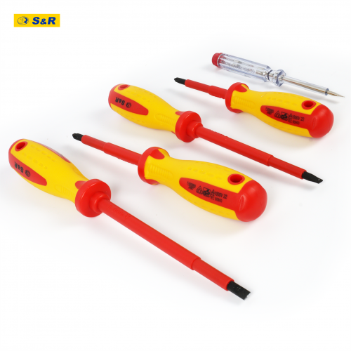 Набiр S&R діелектричний (1000 V) 5шт. (PH1x75, PH2x100, SL5.5x1.0x125, SL6.5x1.2x150, тестер 145 мм) Одеса