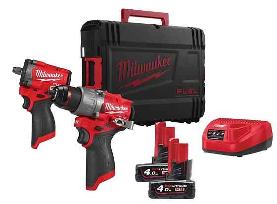 Набір з двох інструментів безщіткових акумуляторних M12 FPP2X2-402X MILWAUKEE (гайковерт M12 FCIWF12G3-0, Одеса