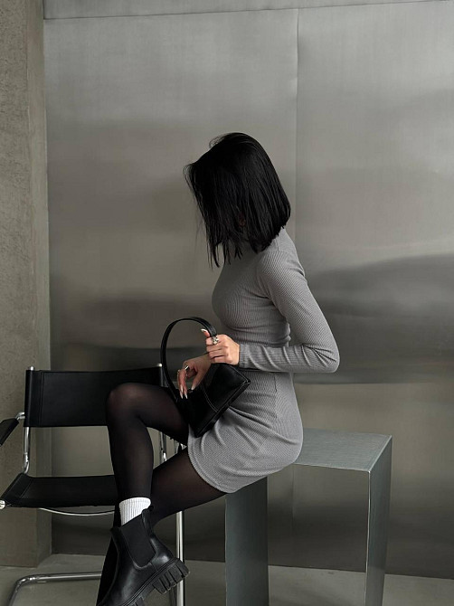 Жіноча повсякденна тепла сукня утеплена рубчик 46-48 Одеса - фото 6