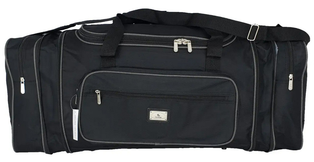 Сумка дорожная KAIMAN с расширением 60 (70) см черная S607001 Киев - изображение 2
